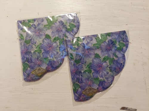 Blue pansy pattern rice paper - pansy,
