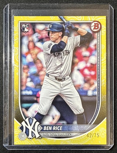 2025 bowman ben rice yellow - bowman,