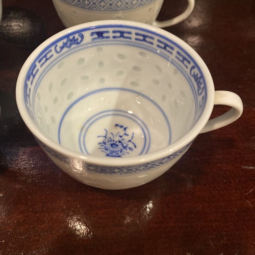 Rice pattern porcelain blue - pattern,