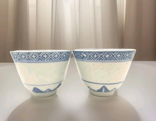 Vtg classic blue rice - vtg, pattern