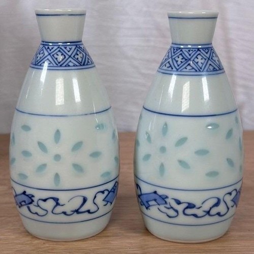 Japanese ceramic sake bottle - japanese,